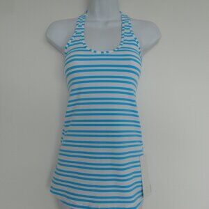 NWT LULULEMON TWSP Blue Stripe Soft Luon Cool Racerback Tank Top 4